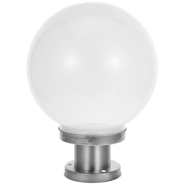 KAKOWELY Lampadaire Extérieur Luminaire Extérieur en Acrylique en Forme de Globe pour Clôture, Abat-Jour Rond en Forme de Globe, Éclairage de Terrasse, Décoration de Jardin,12.6x"X9.84"X9.84 Pouces