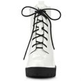 thumbnail image 3 of Unique Bargains Bottes de Combat à Plateforme à Lacets à Talon Épais à la Cheville pour Femmes, 3 of 7