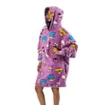 thumbnail image 3 of Hello Kitty x Friends Characters Purple Oversized Hooded Sweater, 3 of 7
