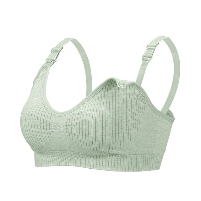 Women‘s Bra Wireless Maternity Seamless Front Buckle Breastfeeding Bra With Pads