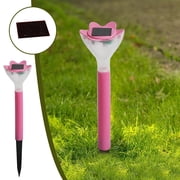 LSLJS Bright Solar Outdoor Lights, Flashing Color Changing LED Solar Outdoor Lights, IP67 Solar Lights, Solar Garden Lights for Walkway Garden Patio, Solar Lights