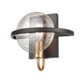 thumbnail image 1 of ELK Home Oriah One Light Wall Sconce Matte Black Mercury Glass Shade, 1 of 5