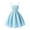 Blue, variant on Summer Girls Dresses Solid Color Bow Knot Sleeveless Dress for Kids - for Parties and Everyday Wear