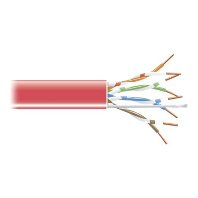 Black Box GigaBase 350 - Bulk cable - 1000 ft - UTP - CAT 5e - plenum, solid - red