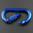 thumbnail image 2 of 25KN Professional Climbing Carabiner Screw Locking Gate Carabiner Heavy Duty O-shape Climbing Buckle Lightweight Hammock Locking Clip for Climbing Rappelling Canyoning Hammock Climbing Gear Quick Clip, 2 of 8