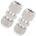 thumbnail image 4 of Raccord de Compression en Acier Inoxydable, Adaptateur de Tube de Compression, 1000Psi Double Ferrule Réducteur Droit 2 Pcs pour Fabrication de Navires Automobile 1/2, 4 of 8
