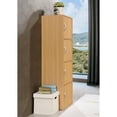 thumbnail image 4 of Hodedah Armoire de Rangement Polyvalente Fermée à 4 Portes pour la Maison Ou le Bureau, Beech, 4 of 5