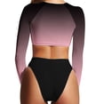 thumbnail image 3 of LSLJS Maillot de Bain Femme Imprimé à Manches Longues à Col Rond Fendu, Maillots de Bain pour Femmes, 3 of 3