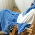 thumbnail image 4 of Beach Towel For Adults 160 cm x 90 cm Velvet Fleece Absorbent Soft Bath Towel With Double-Stitched Hem, 4 of 7