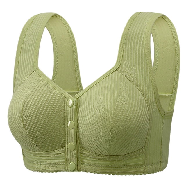 biudgviw Women's Front Closure Bras No Underwire Full Coverage Supportive Push up Bralettes Comfort Everyday Bras
