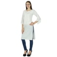 thumbnail image 1 of Kurta Ethnique Bollywood pour Femmes en Coton, Kurti Uni, Haut Décontracté, Tunique, Robe, 1 of 4