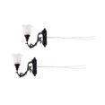 thumbnail image 4 of Milaget 2x Dollhouse LED Wall Sconces Ornament Building Sand Table Street Lights F, 4 of 9