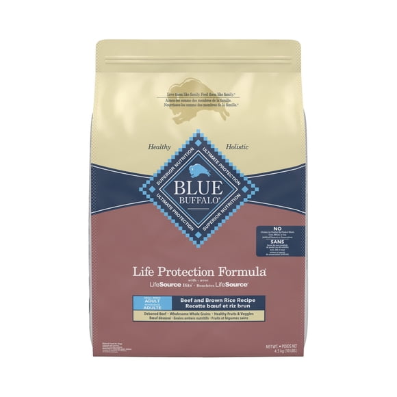 Blue Buffalo Life Protection Formula Natural Adult Small Breed Dry Dog Food, Beef and Brown Rice 4.5kg