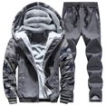 thumbnail image 1 of TIMIFIS Gray Men's Casual Tracksuit Long Sleeve Sweat Suit Running Jogging Athletic Sports SetFall, 1 of 2
