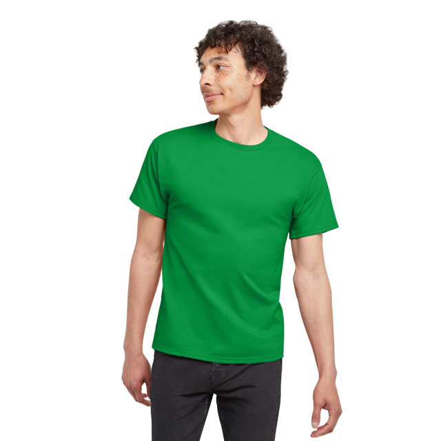 Hanes T-Shirt en Coton à Manches Courtes pour Hommes, P, Vert Trèfle