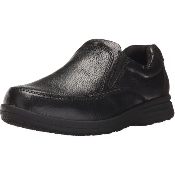 Nunn Bush Mens Cam Slip-On Lightweight Comfortable Casual Loafer, Black Tumbled, 8.5
