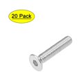 thumbnail image 1 of Unique Bargains M6x30mm Flat Head Machine Screws Inner Hex Screw 304 Stainless Steel Fasteners Bolts 20 Pcs, 1 of 3