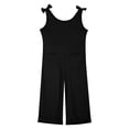 thumbnail image 4 of MIASHUI Combinaisons pour Fille Été Sans Manches Salopettes Enfants Col Rond Pantalons Longs Barboteuses,Noir,5-6 Ans, 4 of 5