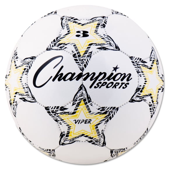 Viper Soccer Ball, Size 3, 7 1/4""- 7 1/2"" Dia., White