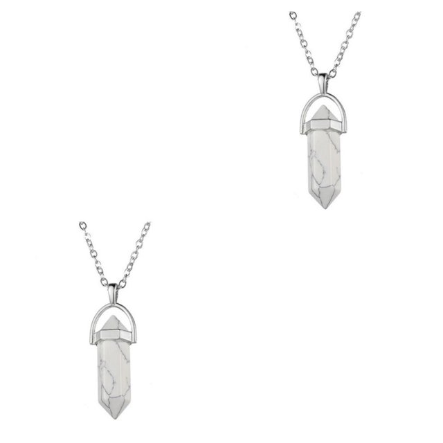 QualitChoice Hexagon Column Charm Exquisite Women Men Making Findings Handmade Anniversary Hanging Pendants Colorful Crystal Follie 2Set