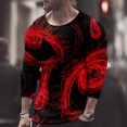 thumbnail image 2 of LUOGENLI T-shirts pour Homme pour Hommes T-shirts pour Hommes Célébration Performance Tour Mode Chemise Décontractée Thème Oeil Imprimé Manches Longues Col Rond T-Shirt T-shirts pour Hommes T-shirts Graphiques T-shirts Pêche Vêtements d'Été Noir m, 2 of 5
