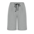 thumbnail image 3 of Plebaso Shorts Décontractés pour Femmes Longueur Genou, Shorts à Cordon, Shorts Roulés, Shorts Simples Légers à Enfiler, 3 of 6