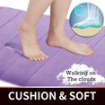 thumbnail image 2 of ORUYROP Memory Foam Bath Mat Rug, 24 x 17 Inches, Comfortable, Soft, Super Water Absorption, Machine Wash, Non-Slip, Thick, Easier to Dry for Bathroom Floor Rugs, Lavender, 2 of 7