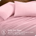 thumbnail image 3 of Bare Home Microplush Fleece Sheet Set - Ultra Soft - Deep Pocket - Queen, Light Pink, 3 of 7