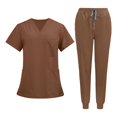 thumbnail image 1 of Tachiuwa Nursing Uniform Scrub Set Nurse Top and Pants V Neckline Clothes Work Suits XXL, 1 of 9