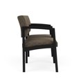 thumbnail image 4 of Lenox Steel Reception Waiting Room 2 Seats Chair / Black Steel / Brown, 4 of 5