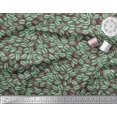 thumbnail image 3 of Soimoi Green polyester Crepe Fabric Coffee Beans Food Decor Fabric Printed Yard 52 Inch Wide, 3 of 5