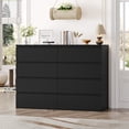 thumbnail image 2 of Homfa Commode à 4 Tiroirs pour Chambre, Armoire de Rangement Moderne Commode Table de Nuit en Bois pour Salon, Noir, 2 of 7