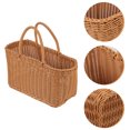 thumbnail image 4 of SHISUYAN 1pc Portable Vegetable Storage Basket Rural Style Storage Basket Outdoor Basket, 4 of 6