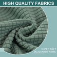 thumbnail image 3 of Green Rectangle Stretch Ottoman Slipcover Small Plaid Knit Footstool Protector Cover Removable Washable Slipcover, 3 of 6