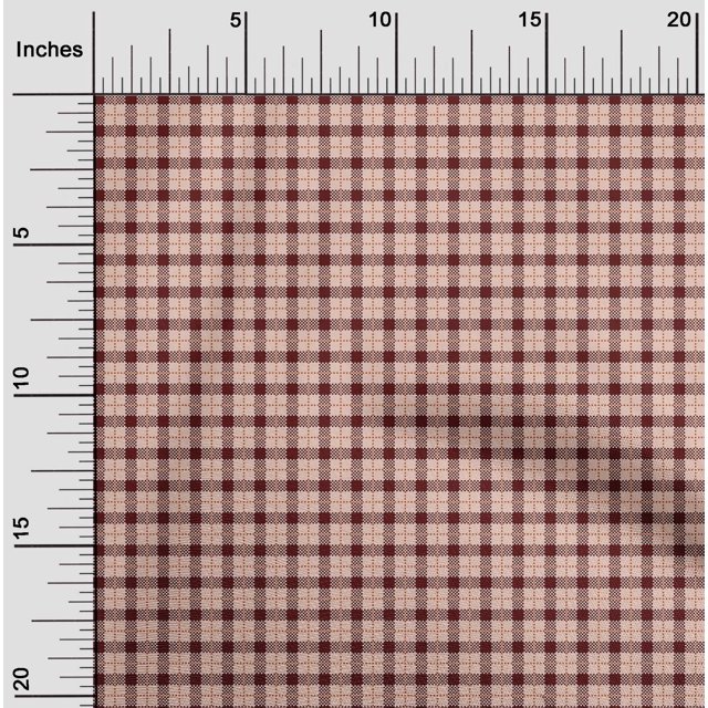 oneOone Polyester Lycra Fabric Gingham Check Fabric Prints By Yard 56 Inch Wide