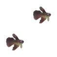 thumbnail image 3 of Thinsony Poissons Rouges Artificiels Lumineux Magnifiquement Conçus pour Aquariums Tan Brun 2Set, 3 of 6