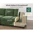thumbnail image 3 of BEDEEP Pouf de Rangement Mobile pour Sofa Sectionnel Modulaire, Pouf en Chenille avec Rangement pour Salon, Vert, 3 of 6