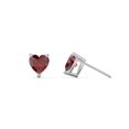 thumbnail image 2 of Heart Birthstone Stud Earrings, 2 of 4