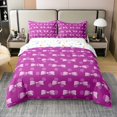 thumbnail image 1 of Erosebridal Housse de Couette en Coton 100 % avec Nœud Papillon Violet Format Simple, Ensembles de Literie Princesse de Rêve Format Simple, Déco Dessin Animé, Réversible 2 Pcs (Sans Couette), 1 of 8
