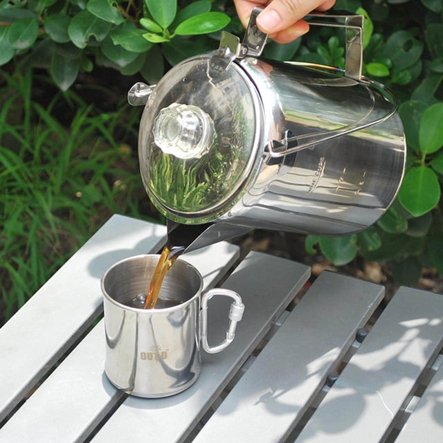 Maoww Stainless Steel 9 Cups Percolator Coffee Maker for Outdoor Camping