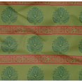 thumbnail image 4 of oneOone Organic Cotton Poplin Twill Fabric Leaves & Lotus Block Print Fabric BTY 42 Inch Wide, 4 of 4