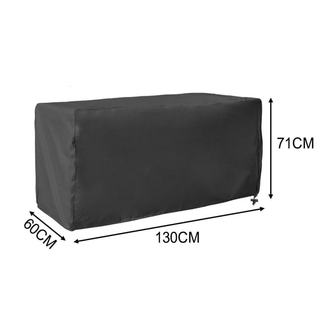 Bgsha Housse de Boîte de Terrasse et de Patio, Housse de Boîte de Rangement, Housse de Foyer, Housse Imperméable 210D Robuste pour Meubles d'Extérieur avec Boucle, Protection Résistante aux UV et aux Intempéries