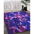 thumbnail image 3 of Ahgly Company Tapis d'Intérieur Lavable en Machine Carré Transitionnel Violet Vif, 8 Pieds Carré, 3 of 7