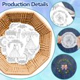 thumbnail image 3 of HLONK 4 Sheets 16Pcs Wedding Dress Water Soluble Hand Sewing Stabilizers for Fabric 11.6x8.2 Inch Embroidery Stitch Practice Embroidery Patterns Transfers for Embroidery Beginners Lovers, 3 of 7