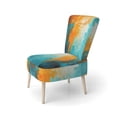 thumbnail image 3 of Designart "Abstract Thailand Tropical flow" Red Modern Upholstered Accent Chair - Traditional Arm Chair For Living Room, 3 of 7
