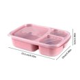 thumbnail image 3 of Meitianfacai Bento Box Adult Lunch Box 3-Compartment Meal Prep Container For Kids Stackable Snack Containers For School And Travel Lunch Microwave Safe, 3 of 8