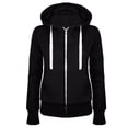thumbnail image 1 of RKSTN Womens Tops Zip Up Cropped Hoodies Fleece Full Zipper Sweatshirts Pullover Winter Clothes Drawstring Sweater with Pocket, 1 of 3