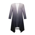 thumbnail image 4 of Women'S Cardigans Kimonos,Lightweight Front Open Cardigan For Women Summer Clearance,Open Front Breathable Cardigans,Women's Gradient Printed Long Sleeved Irregular Hem Pleated CardiganCardigan, 4 of 6