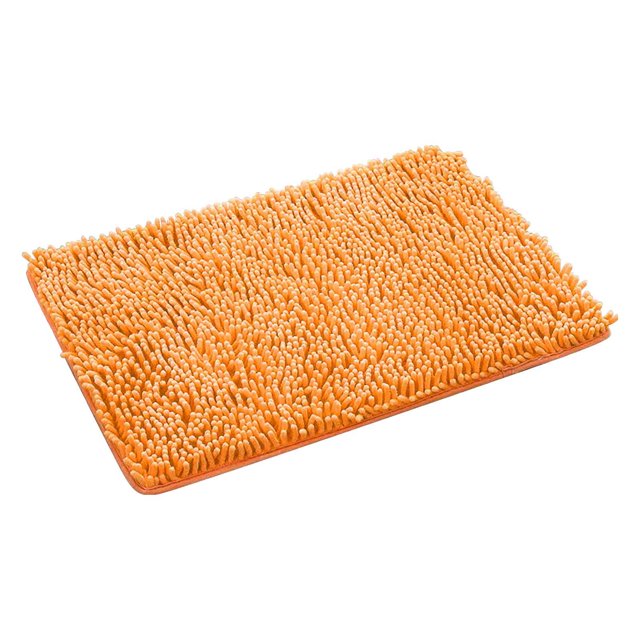 Giyblacko Tapis de Porte en Tapis Orange Tapis de Salle de Bain Absorbant Tapis de Salle de Bain Doux et Confortable Duveteux Durable Épaissi Tapis de Salle de Bain Lavable à la Machine Réutilisable