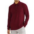 thumbnail image 2 of KIHOUT Men's Long Sleeve Shirts Stripe Texture Plain Button Shirts Casual Collared Regular Basic Shirt WE/L3, 2 of 8